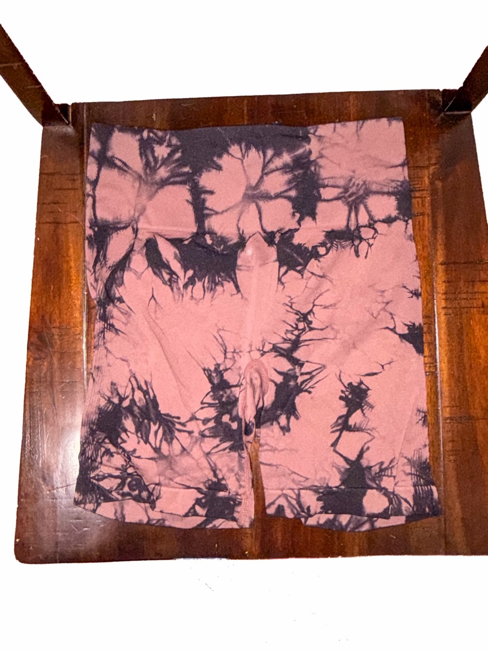 Tie-Dye High-Waist Women’s Bike Shorts - Brown & Black
